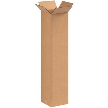 BOX PACKAGING Tall Cardboard Corrugated Boxes, 8"L x 8"W x 38"H, Kraft 8838